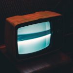 Black Crt Tv Showing Gray Screen
