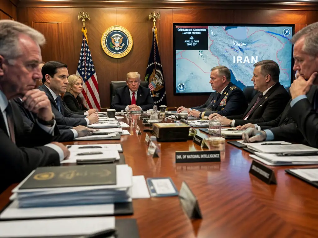 President Trump Convenes Cabinet on Iran, Signals Tough Stance