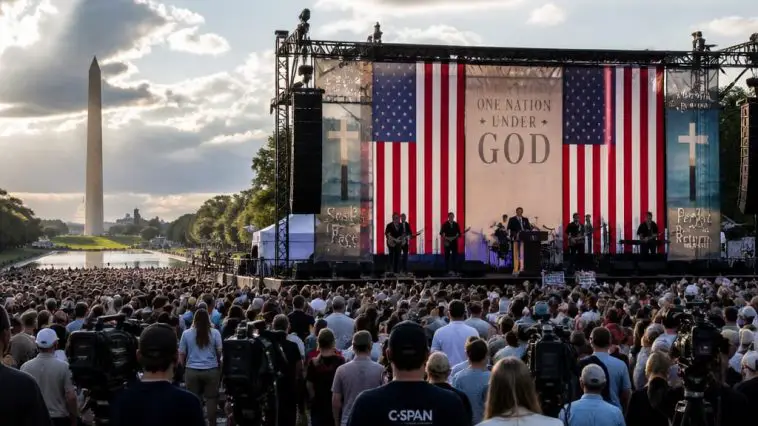 Trump, Rubio and Vance at Mall Prayer Rally as Schiff Probes
