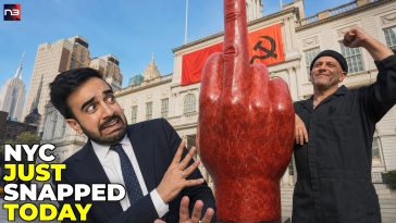 Alert: NYC Mayor MELTDOWN as Giant Middle Finger at City Hall Sparks What Comes Next