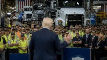 Trump Visits Mack Trucks Plant in Pennsylvania to Push Jobs
