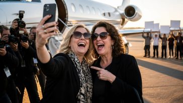 Rosie O'Donnell Poses by Private Jet After Bashing Billionaires