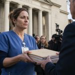 Nurse Michelle Orfanos Takes Vaccine Battle to DOJ Commission