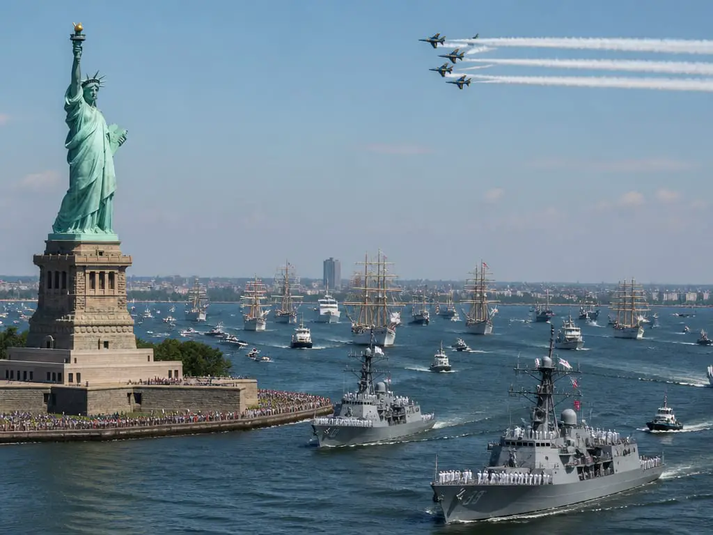 Hundreds of Ships and Blue Angels Flood NYC Harbor for Sail4th