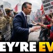 Pete Hegseth DIRECTLY Confronts Psychotic Shrieking Libs PROTESTING US Military on July 4th | Pure…🔥