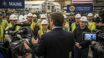 Vance Showcases Maine Factory, Defends Tariffs and Backs LePage