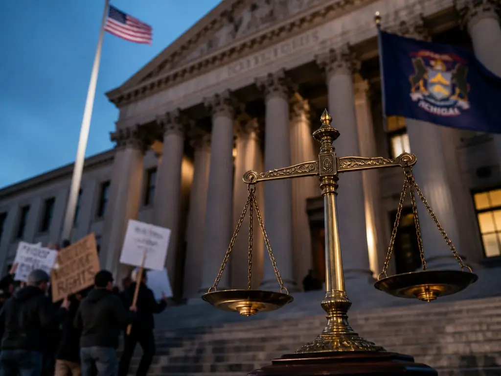 Trump Vows to Ban Sharia Law, Courts and Michigan Brace