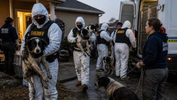 Dozens of Feces-Covered Border Collies Rescued; Breeder Arrested