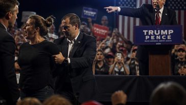 Trump Turns Gastonia Heckler Into Attack on Cooper Over Crime