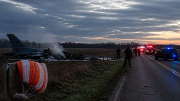 F-16 Crashes Over Michigan, Pilot Ejects—Officials Still Silent