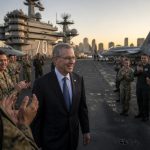 Defense Sec. Pete Hegseth Boards USS Lincoln, Sailors Clap Back