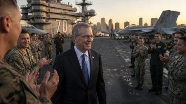 Defense Sec. Pete Hegseth Boards USS Lincoln, Sailors Clap Back